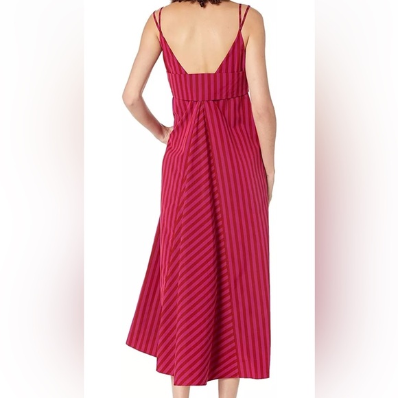 Rebecca Taylor Women's Marseille Stripe Dress HIBISCUS Size 16 NWT $395 - Picture 3 of 14